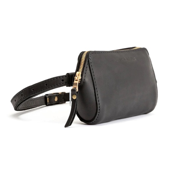 Portland Leather Handbags - Portland Leather Goods Zip Tight Belt Bag Black NEW